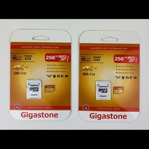 2 Pack Gigastone memory cards 256GB